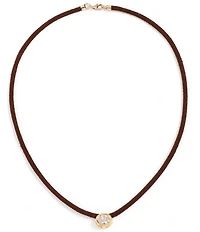 SHASHI Lasso Solitaire Cord Collar Necklace