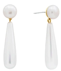 SHASHI Linnea Puffy Pearl Drop Earrings