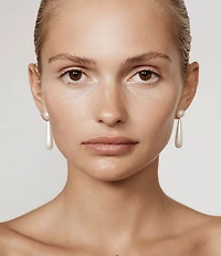 SHASHI Linnea Puffy Pearl Drop Earrings