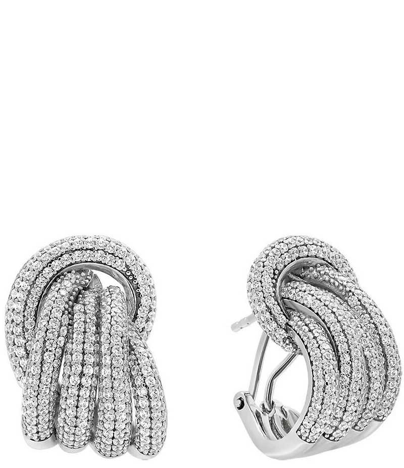 SHASHI Margaux Pave Huggie Hoop Earrings