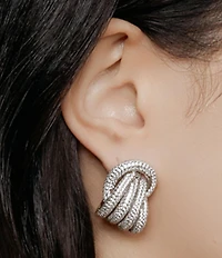 SHASHI Margaux Pave Huggie Hoop Earrings