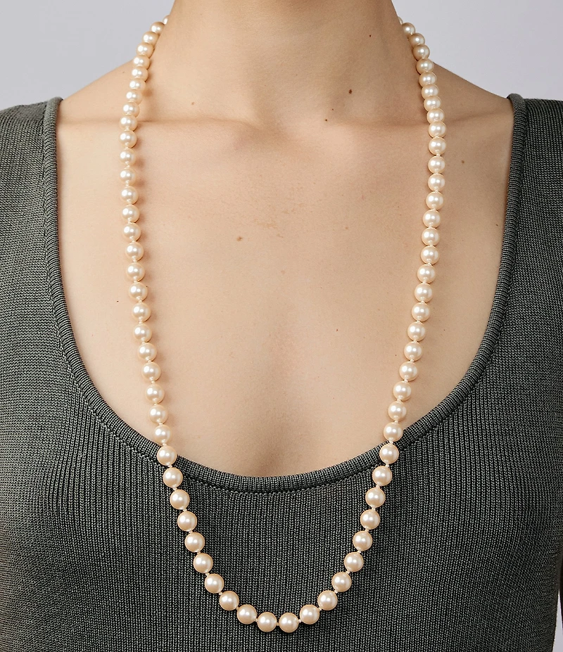 SHASHI Pearl Long Strand Necklace