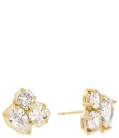 SHASHI Pierre Georgian Cut Cluster Stud Earrings