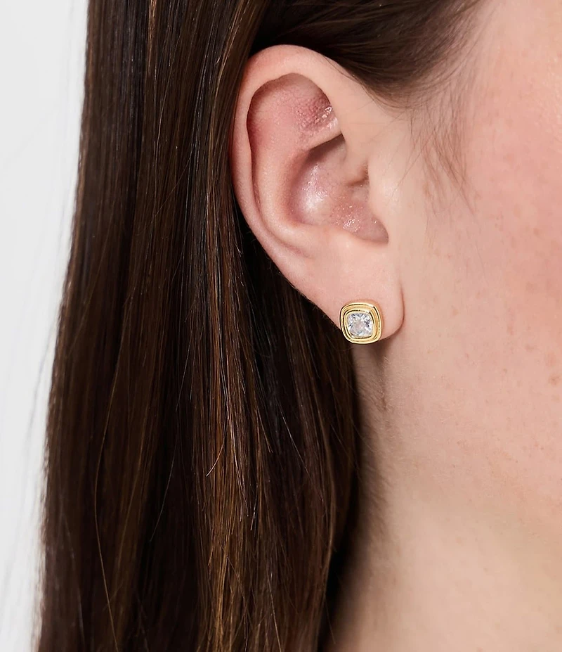 SHASHI Reagan Cushion Stud Earrings