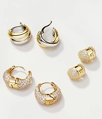 SHASHI Ross Two Tone Hoop Earrings