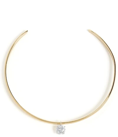 SHASHI Roux CZ Pendant Omega Collar Necklace