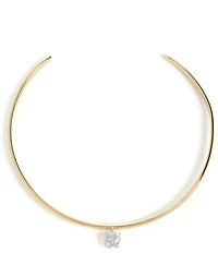 SHASHI Roux CZ Pendant Omega Collar Necklace
