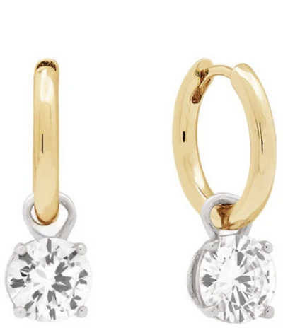 SHASHI Roux Huggie Hoop Drop Earrings
