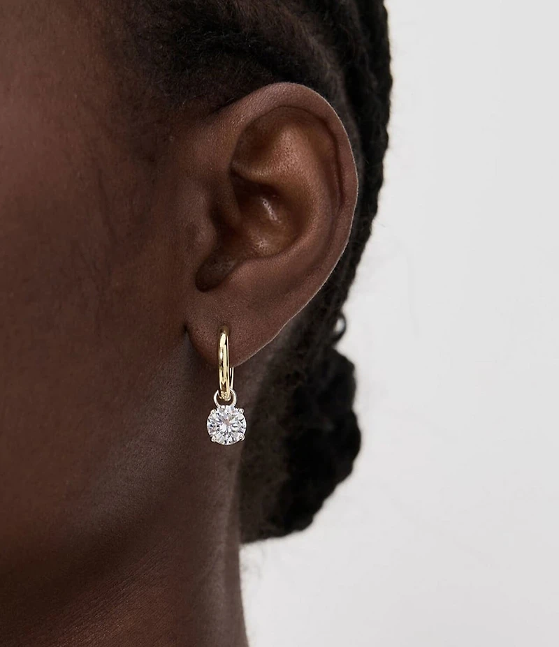 SHASHI Roux Huggie Hoop Drop Earrings