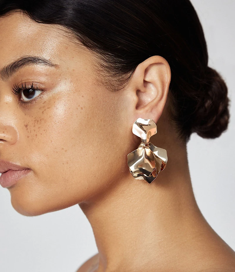 SHASHI Ruellia Sculptural Statement Drop Earrings