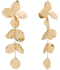 SHASHI Ruellia Floral Statement Linear Earrings
