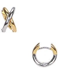 SHASHI X-Two Toned Stud Earrings