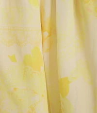 Gianni Bini x Shea Leigh Mills Limoncello Floral Print Sleeveless Satin Mini Baby Doll Romper