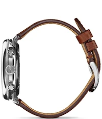 SHINOLA Men's Canfield Chronograph Brown Leather Strap Watch