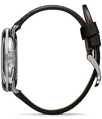 SHINOLA Men's Canfield Model C56 Quartz Analog Black Leather Strap Watch