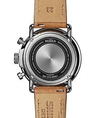 SHINOLA Men's Canfield Model C56 Quartz Chronograph Leather Strap Watch