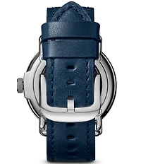 SHINOLA Men's Canfield Quartz Analog Blue Leather Strap Watch