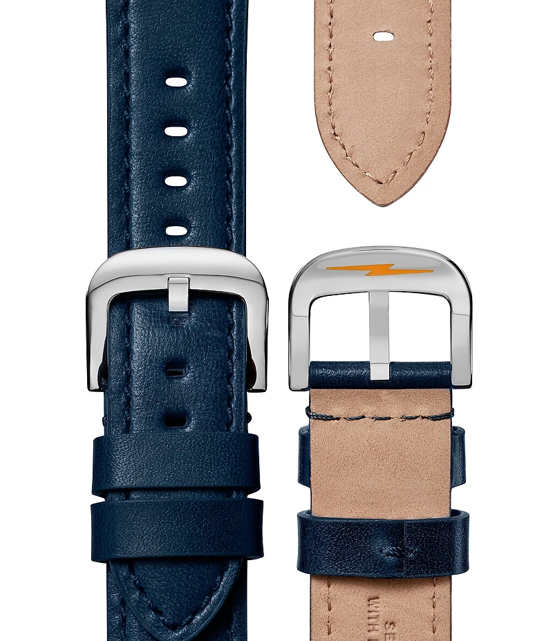 SHINOLA Men's Canfield Quartz Analog Blue Leather Strap Watch