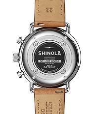 SHINOLA Men's Canfield Sport Chronograph Leather Strap Watch