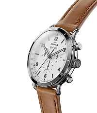 SHINOLA Men's Canfield Sport Chronograph Leather Strap Watch