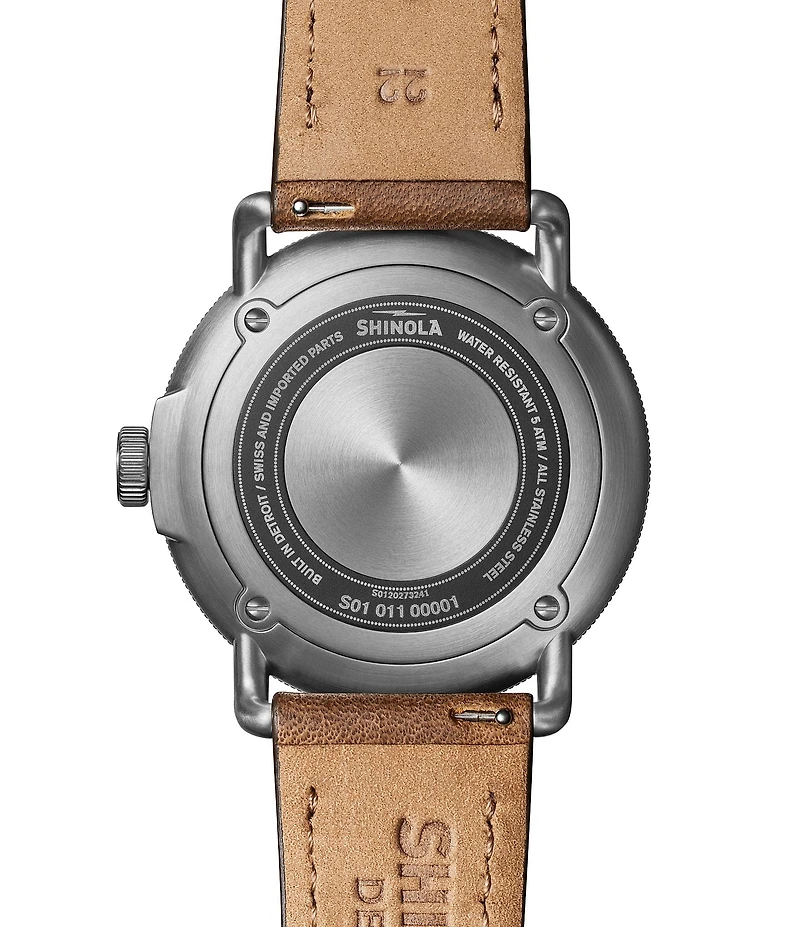 SHINOLA Men's Canfield Sport Chronograph British Tan Leather Strap Watch