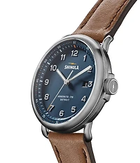 SHINOLA Men's Canfield Sport Chronograph British Tan Leather Strap Watch