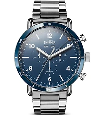 SHINOLA Men's Canfield Sport Chronograph Stainless Steel Bracelet Watch