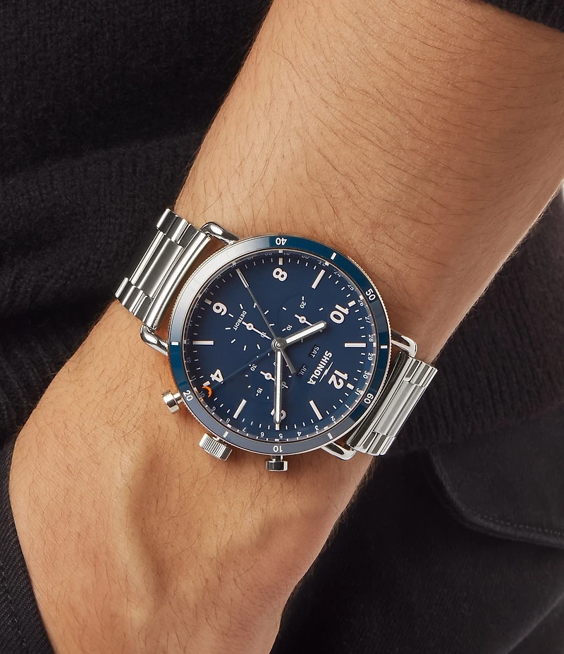 SHINOLA Men's Canfield Sport Chronograph Stainless Steel Bracelet Watch