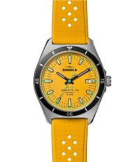 SHINOLA Men's Duck Quartz Analog Rubber Strap Watch