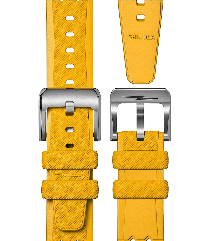 SHINOLA Men's Duck Quartz Analog Rubber Strap Watch