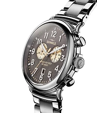 SHINOLA Men's Runwell 47mm Chronograph Stainless Steel Bracelet Watch