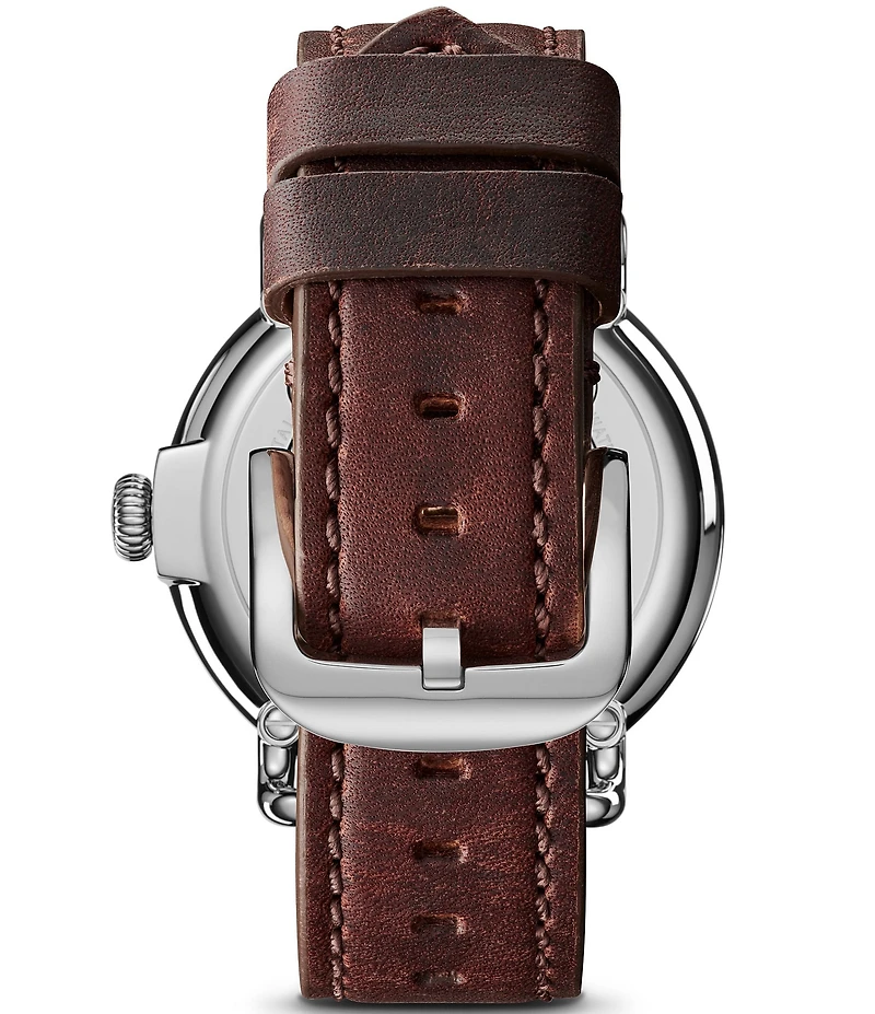 SHINOLA Men's Runwell Quartz Analog Brown Leather Strap Watch