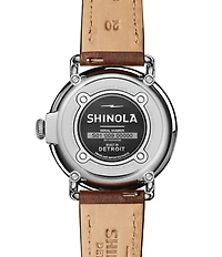 SHINOLA Men's Runwell Quartz Analog Brown Leather Strap Watch