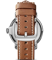 SHINOLA Men's Runwell Quartz Analog Brown Leather Strap Watch