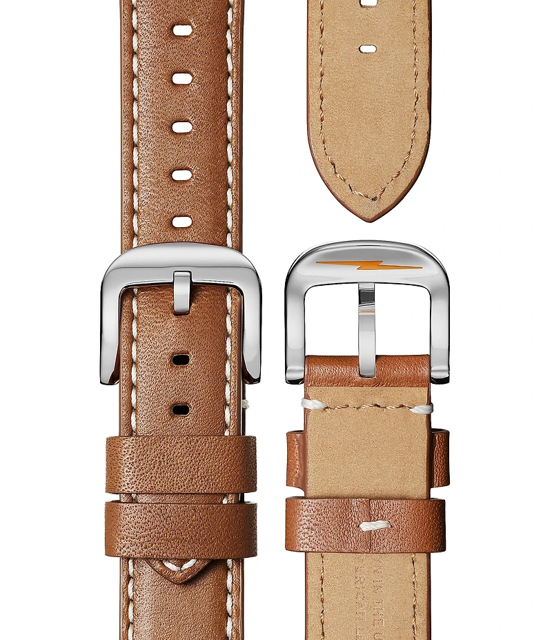 SHINOLA Men's Runwell Quartz Analog Brown Leather Strap Watch