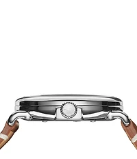 SHINOLA Men's Runwell Quartz Analog Brown Leather Strap Watch