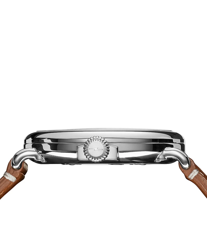 SHINOLA Men's Runwell Quartz Analog Tan Leather Strap Watch
