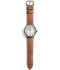 SHINOLA Men's Runwell Quartz Analog Tan Leather Strap Watch