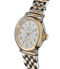 SHINOLA Men's Runwell Quartz Analog Two Tone Stainless Steel Bracelet Watch