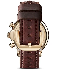 SHINOLA Men's Runwell Quartz Chronograph Brown Leather Strap Watch