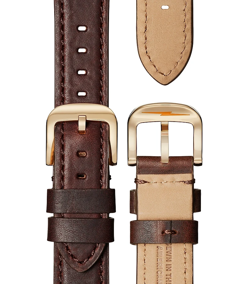 SHINOLA Men's Runwell Quartz Chronograph Brown Leather Strap Watch