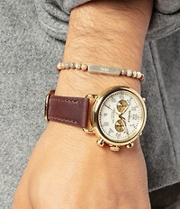 SHINOLA Men's Runwell Quartz Chronograph Brown Leather Strap Watch