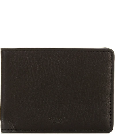 SHINOLA Slim Bifold Natural Grain Leather Wallet