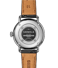 SHINOLA Unisex Canfield 3 Hand Analog Leather Strap Watch