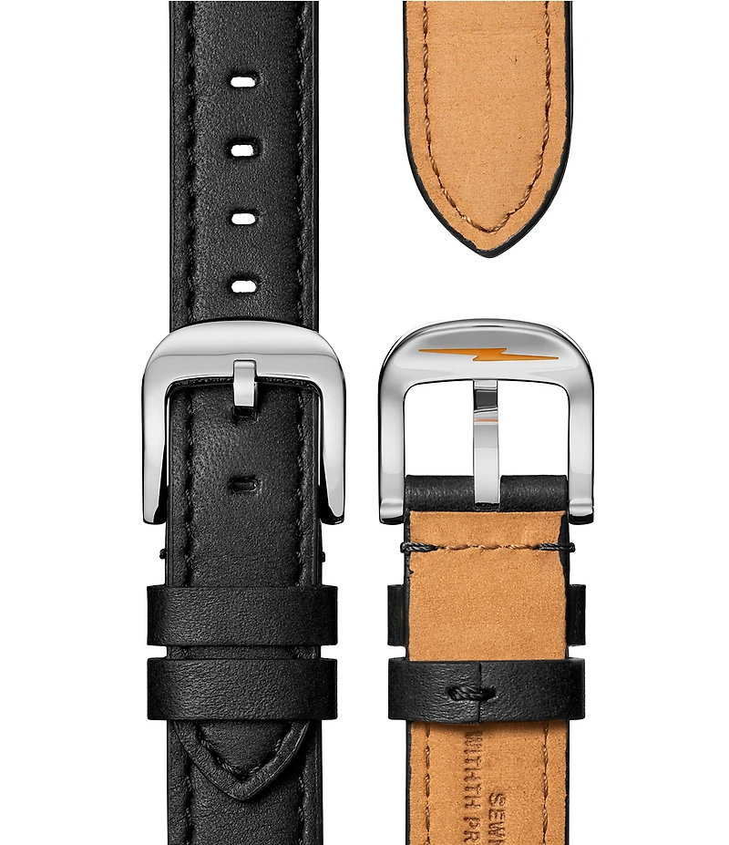 SHINOLA Unisex Canfield 3 Hand Analog Leather Strap Watch