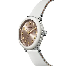 SHINOLA Unisex Detrola Quartz Analog Rubber Strap Watch