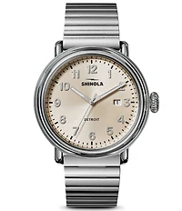 SHINOLA Unisex Detrola Quartz Analog Stainless Steel Bracelet Watch