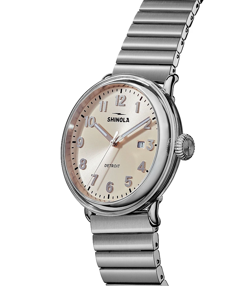 SHINOLA Unisex Detrola Quartz Analog Stainless Steel Bracelet Watch
