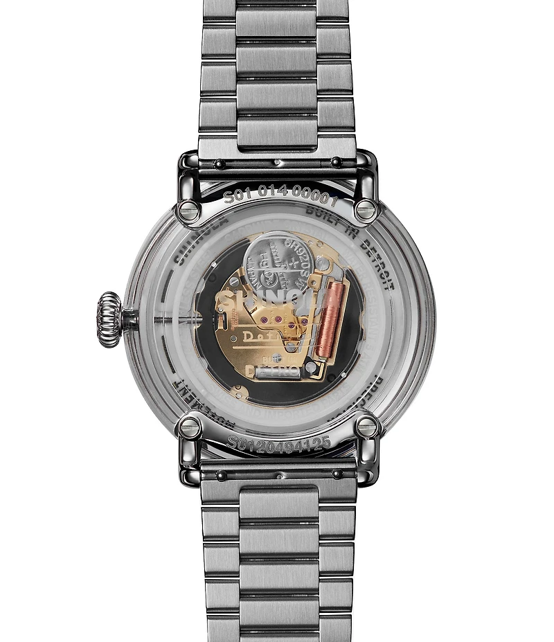 SHINOLA Unisex Detrola Quartz Analog Stainless Steel Bracelet Watch