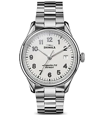SHINOLA Unisex Vinton Quartz Analog Stainless Steel Bracelet Watch